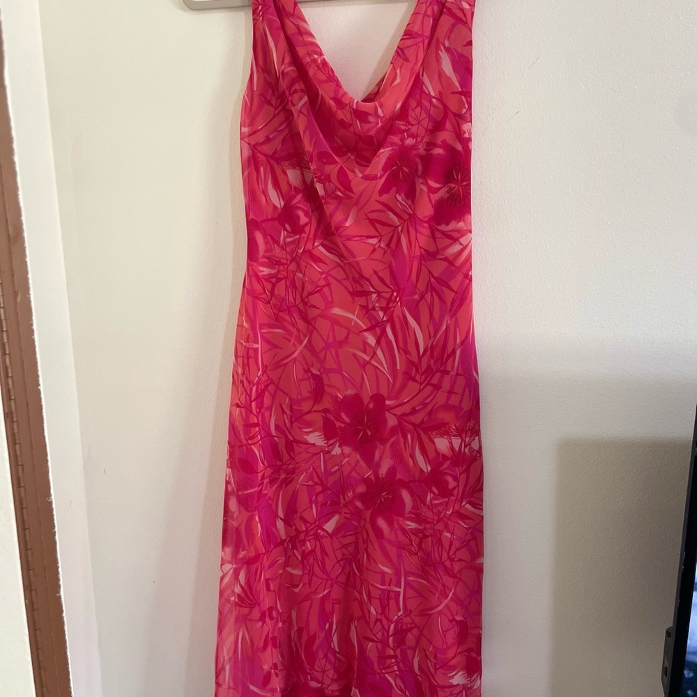 Elegant Pink Floral Dress